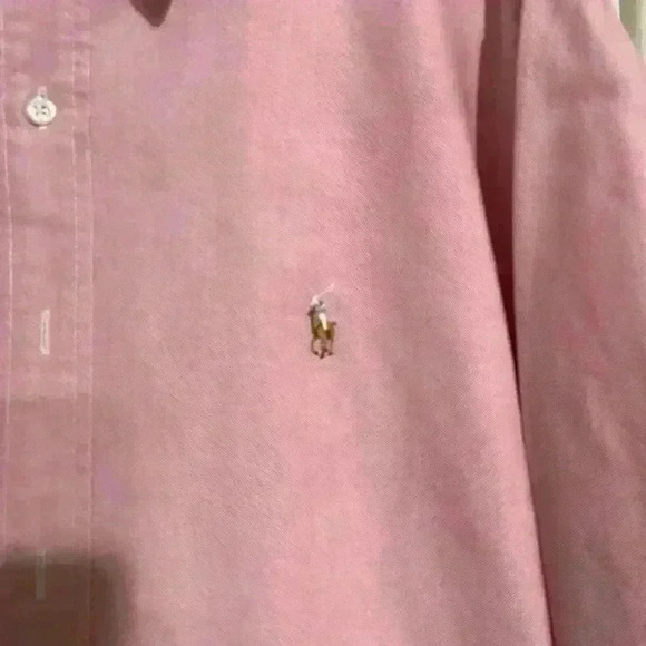 Ralph Lauren button down chambray shirt Size 17 1/2 Neck Sleeve 34 - Picture 2 of 5